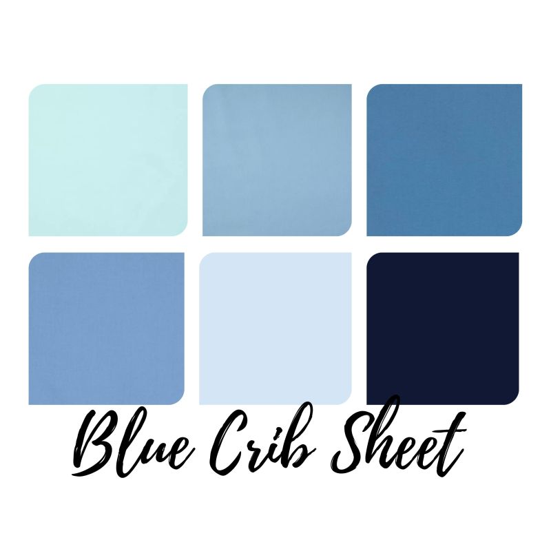 Blue Crib Sheet - The Creative Raccoon