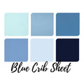 Blue Crib Sheet - The Creative Raccoon