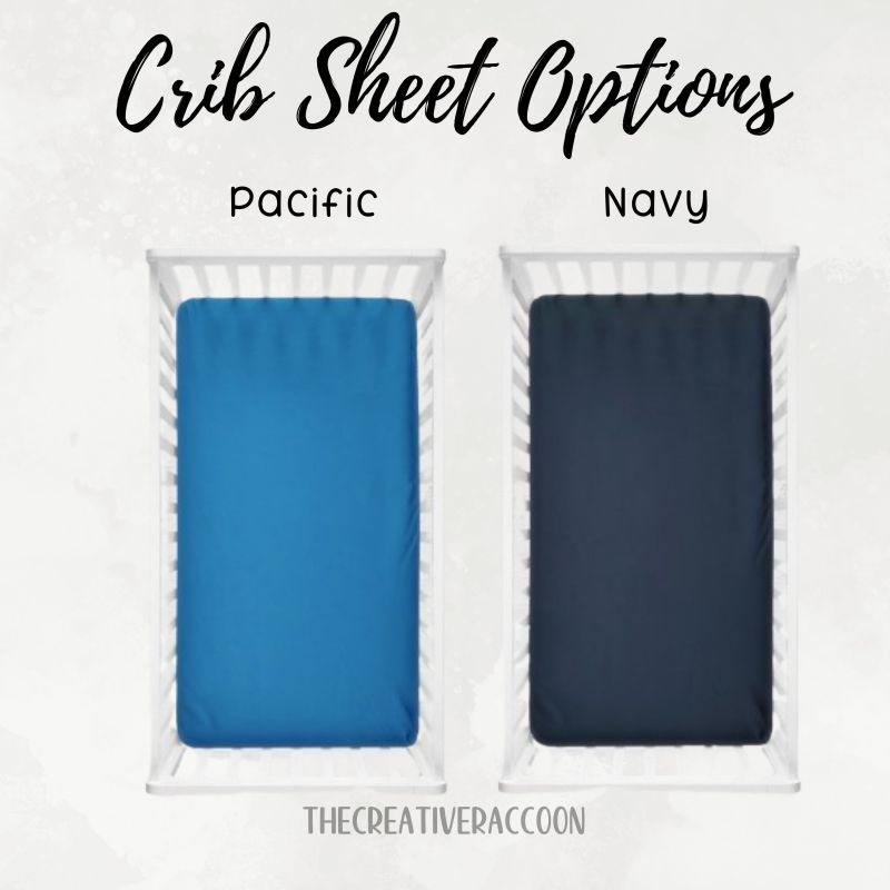 Blue Crib Sheet - The Creative Raccoon