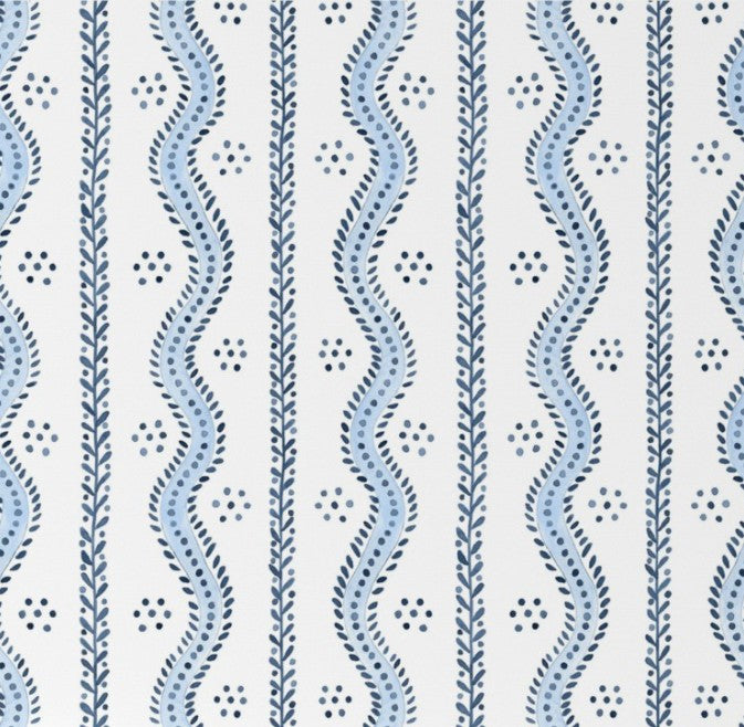 Blue & White Crib Sheets - The Creative Raccoon - Andrew Stripes