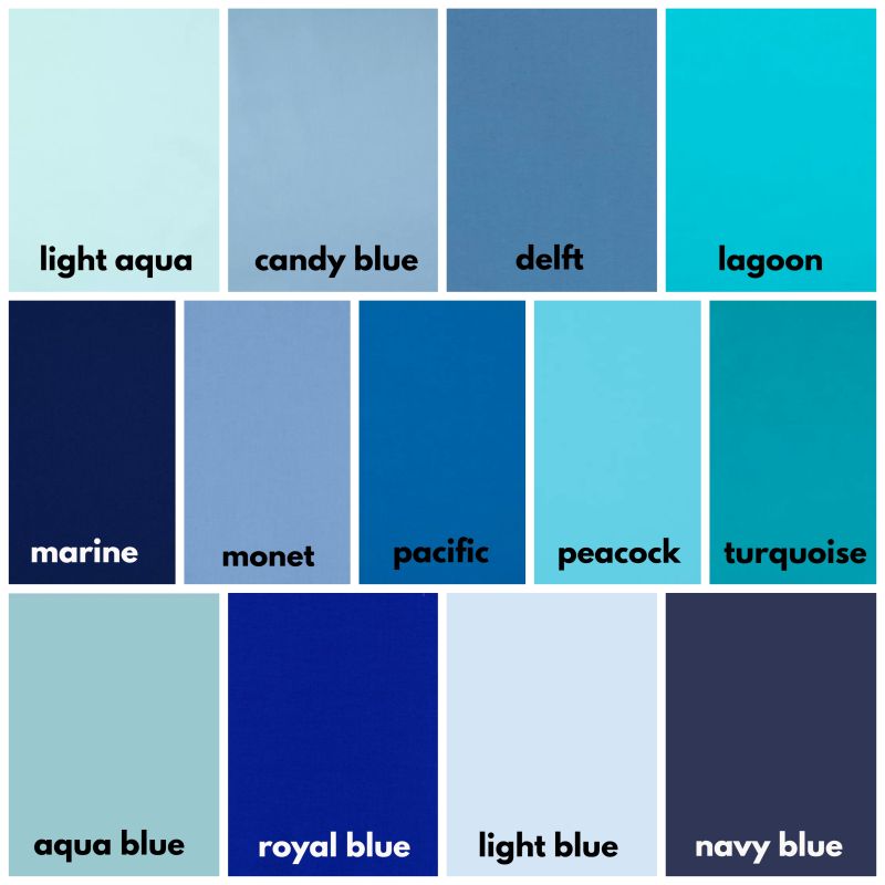 Blue swatches for bedding - The Creative Raccoon