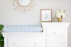 Changing Pad Cover Light Blue Gingham - The Creative Raccoon