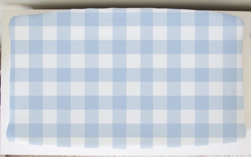 Changing Pad Cover Light Blue Gingham - The Creative Raccoon