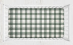 Crib Sheet - Dark Sage Buffalo Check - The Creative Raccoon