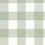 Crib Sheet - Light Sage Gingham Check - The Creative Raccoon