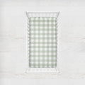 Crib Sheet - Light Sage Gingham Check - The Creative Raccoon