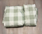 Crib Sheet - Light Sage Gingham Check - The Creative Raccoon