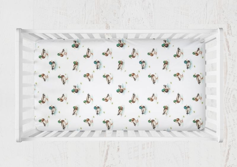 Crib Sheet - Mallard Duck - The Creative Raccoon