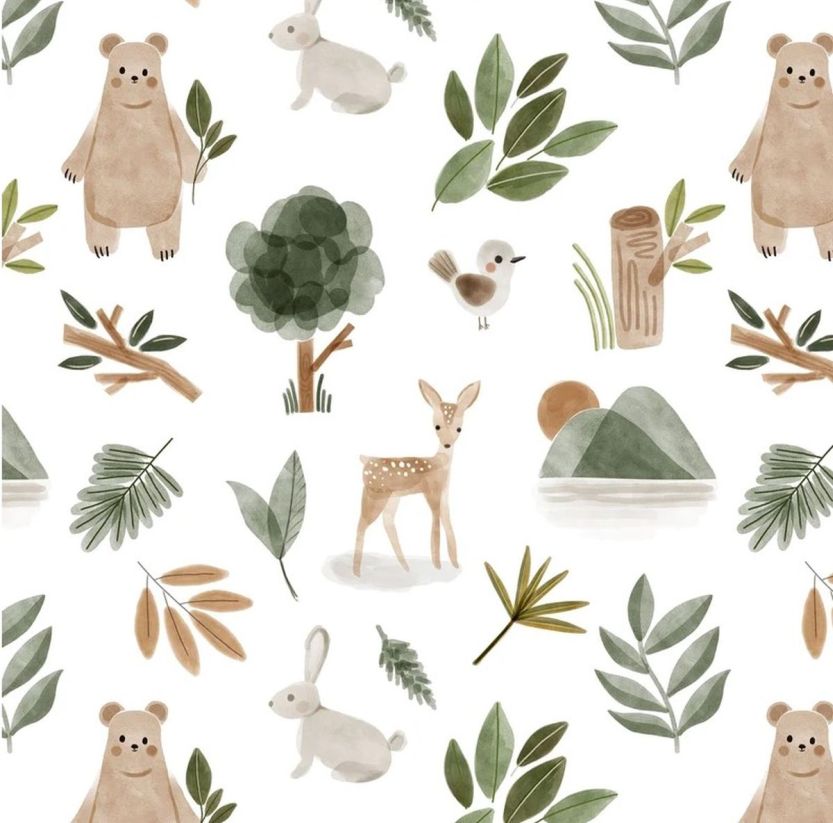Crib Sheet - Woodland Animals - The Creative Raccoon 