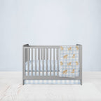 Golden Retriever Crib Bedding, Blue Gingham - The Creative Raccoon