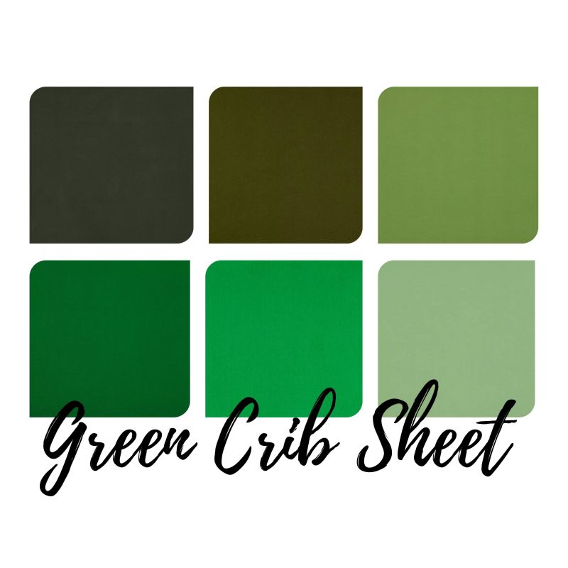 Green Crib Sheet - The Creative Raccoon