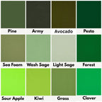 Green swatches for bedding - The Creative Raccoon