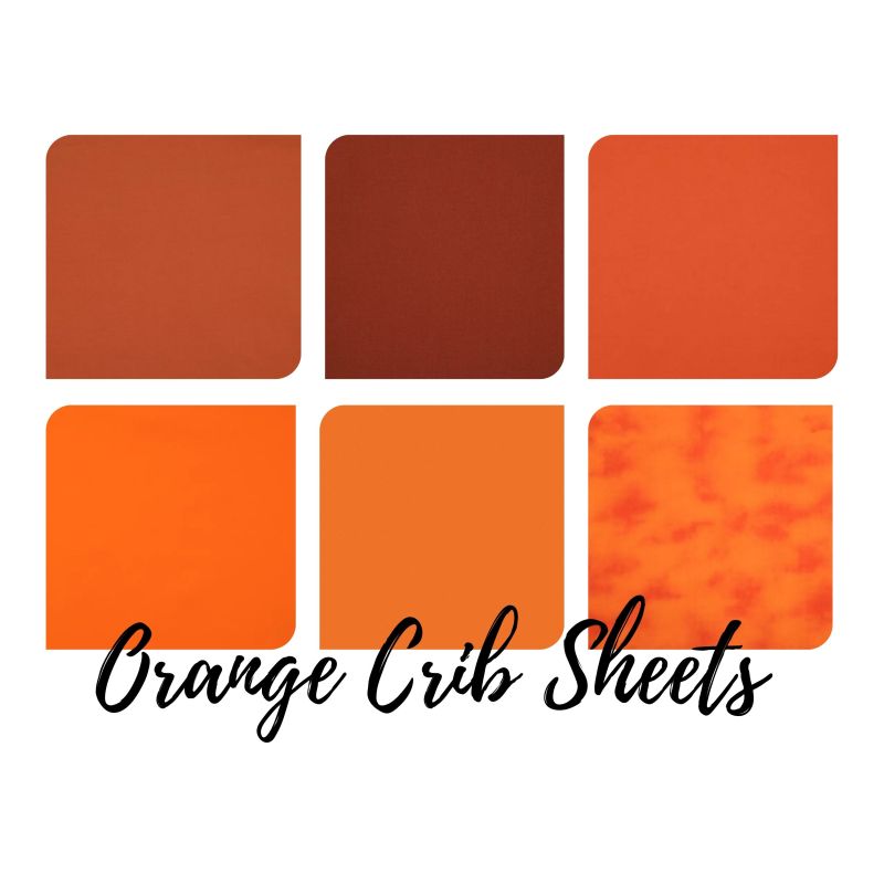 Orange Crib Sheet - The Creative Raccoon