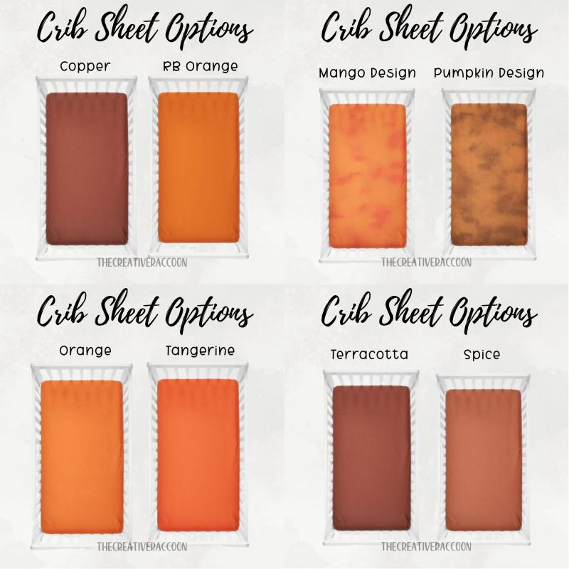 Orange Crib Sheet - The Creative Raccoon