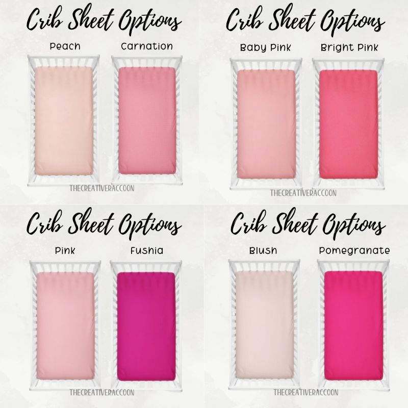Pink Crib Sheet Options - Pink Crib Sheet - The Creative Raccoon