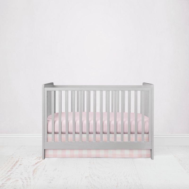 Pink Gingham Crib Bedding Set - The Creative Raccoon 