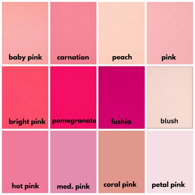 Pink swatches for bedding - The Creative Raccoon