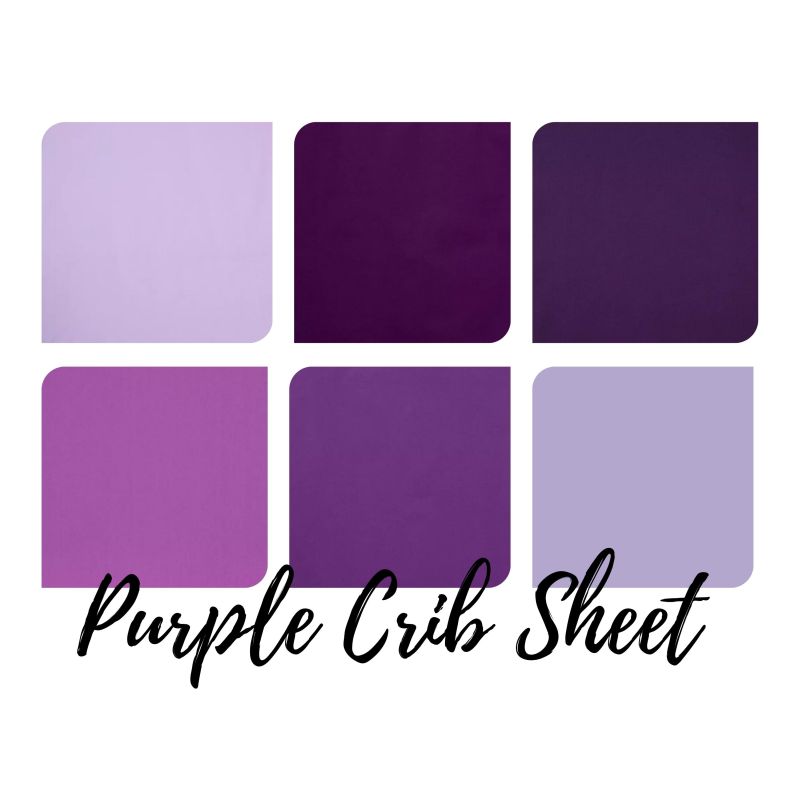 Purple Crib Sheet - The Creative Raccoon 