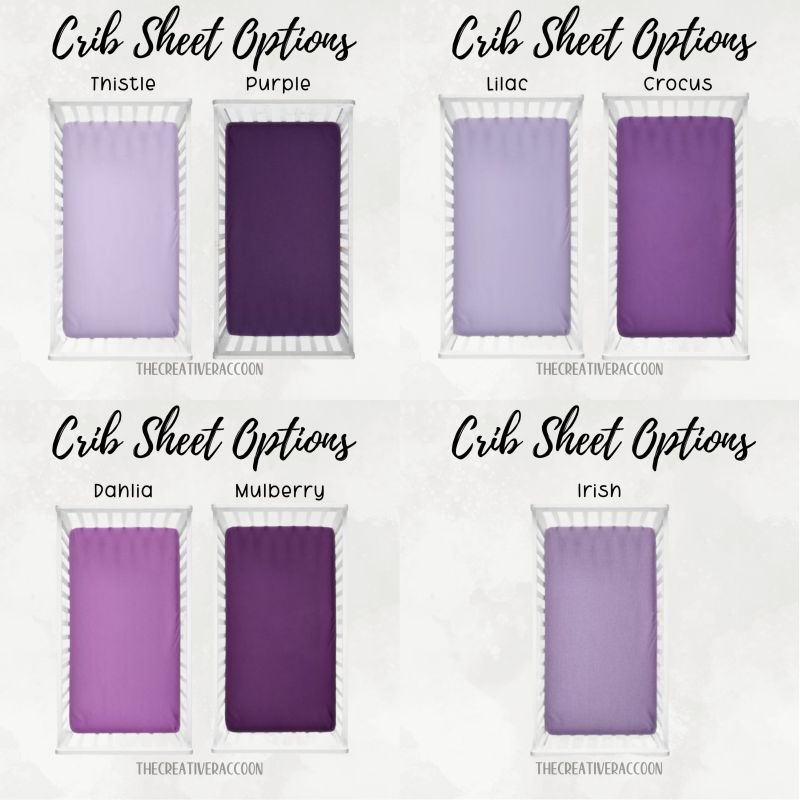 Purple Crib Sheet - The Creative Raccoon 
