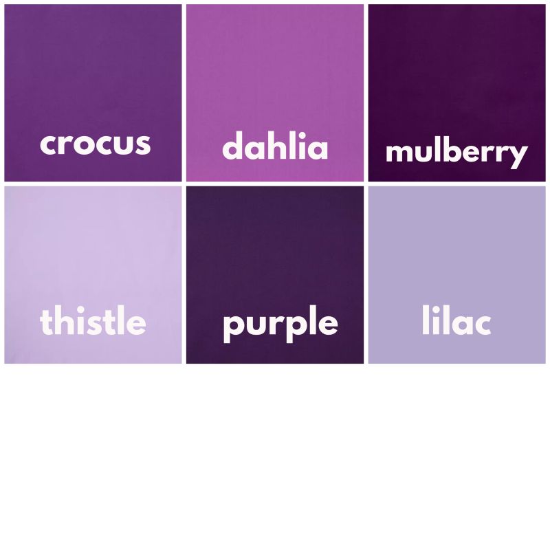 Purple swatches for bedding - The Creative Raccoon