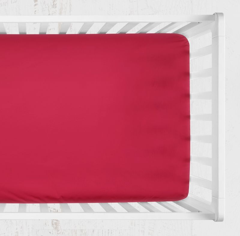 Red Crib Sheet - The Creative Raccoon 