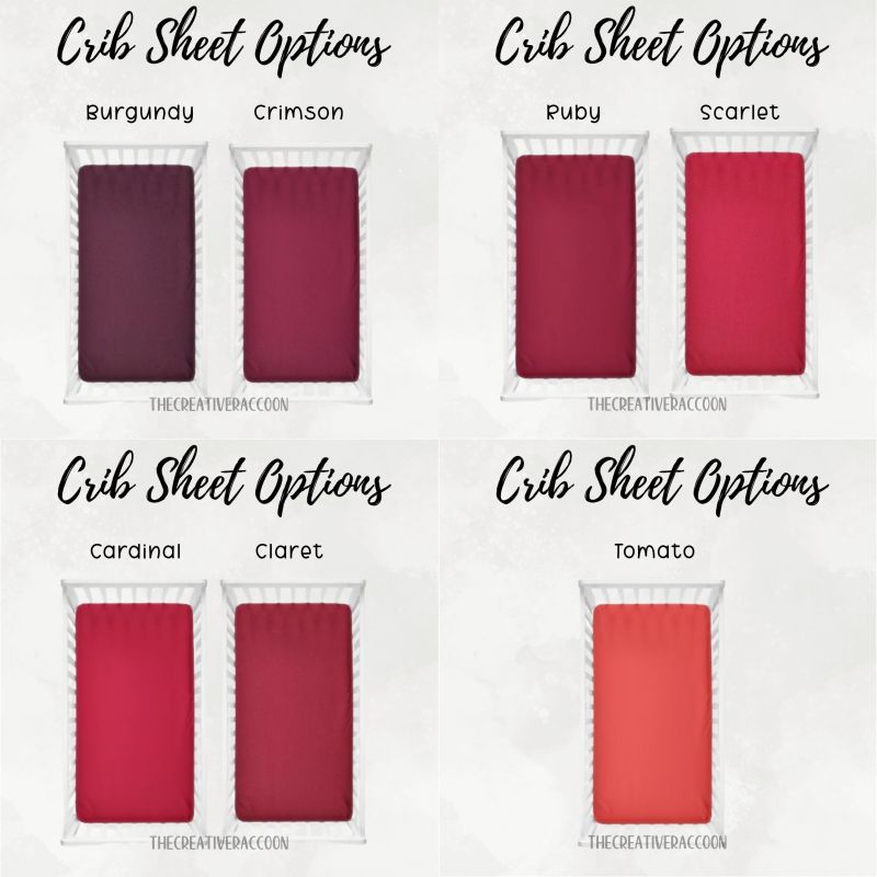 Red Crib Sheet - The Creative Raccoon