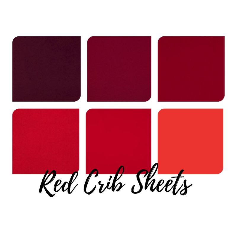 Red Crib Sheet - The Creative Raccoon