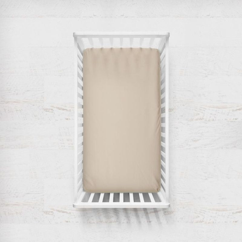 Tan Crib Sheet - The Creative Raccoon 