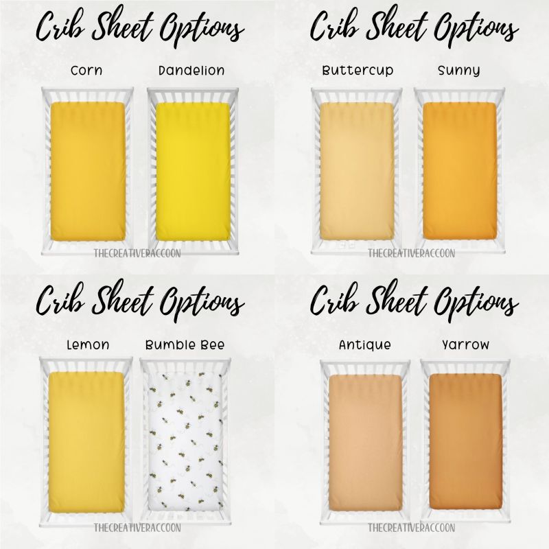 Yellow Crib Sheet - The Creative Raccoon