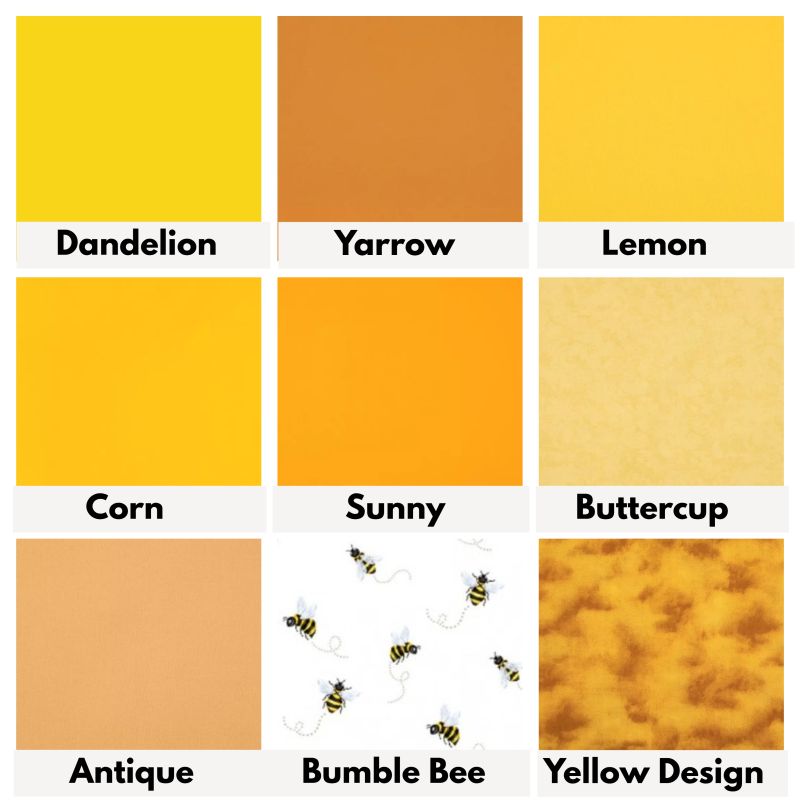 Yellow swatches for bedding - The Creative Raccoon