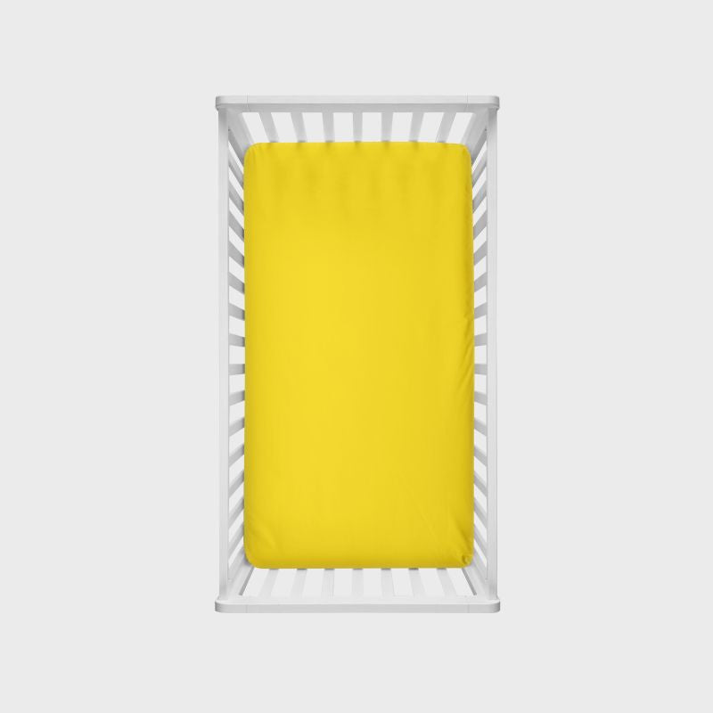 Dandelion yellow crib sheet - The Creative Raccoon
